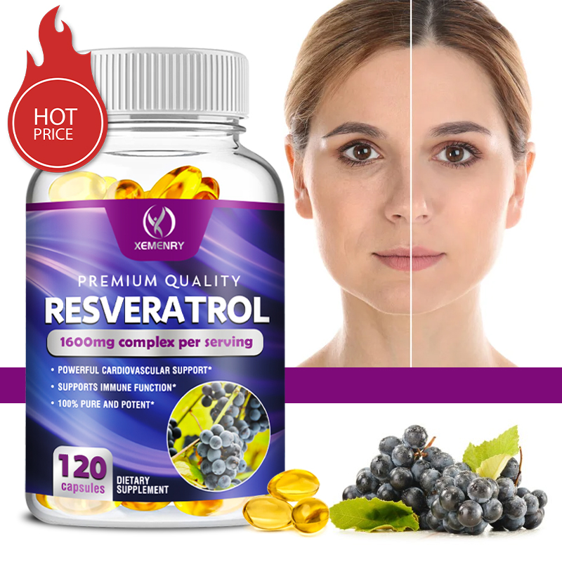 Resveratrol Capsule Anti Aging - Resveratrol-capsules - Ondersteunt hart, cardiovasculaire, huid,