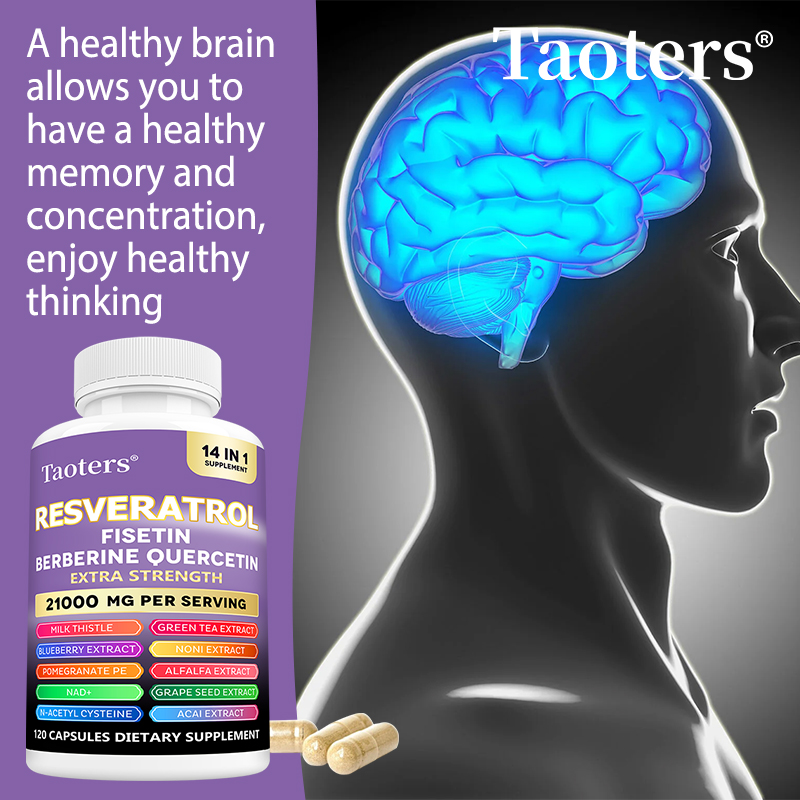 Resveratrol Capsule Anti Aging - Resveratrol-supplement met Nad+, Berberine - 21000