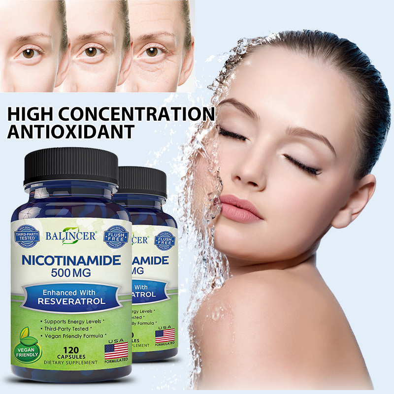 Resveratrol Capsule Anti Aging - Nicotinamide met Resveratrol - Vitamine B3