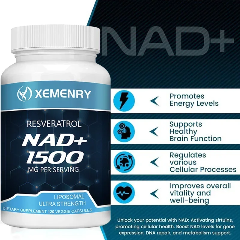 Resveratrol Capsule Anti Aging - NAD+-supplementen - Natuurlijke energie, ondersteuning voor