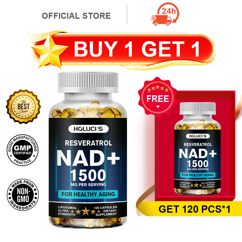 Resveratrol Capsule Anti Aging - HOLUCKS NAD+ Capsules, met NAD+ 1500mg
